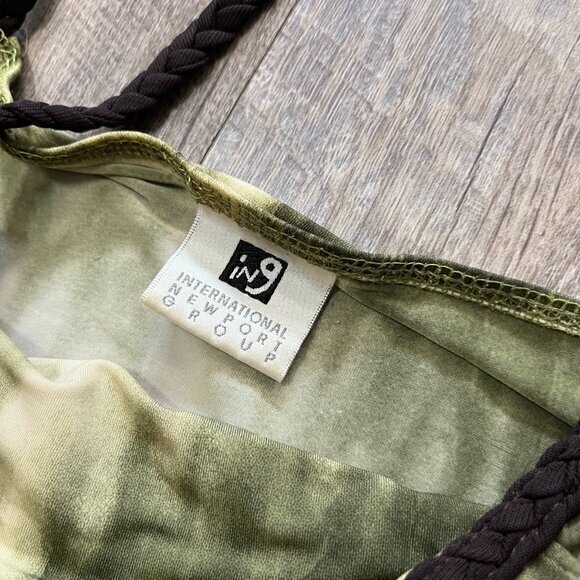 2000s Y2k Forest Fairycore Whimsigoth Milkmaid Flowy Cami Top Womens Medium - Picture 3 of 5